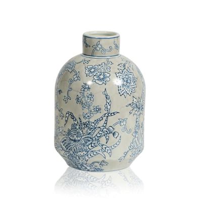 Toile Ceramic Vase, Small