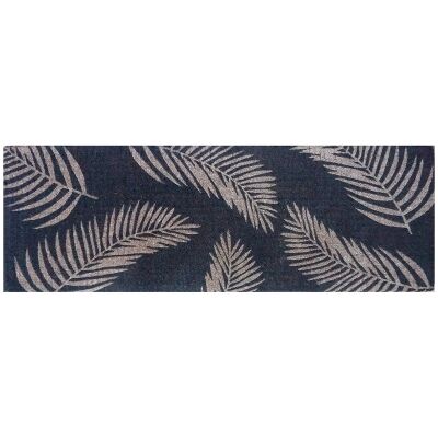 Fern Hand Loomed Premium Coir Doormat, 120x40cm, Dark Grey