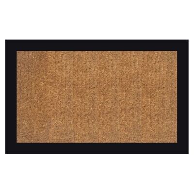Tarly Hand Loomed Premium Coir Doormat, 80x50cm, Natural / Black