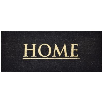 Tranjian Home Coir Doormat, 110x45cm, Black
