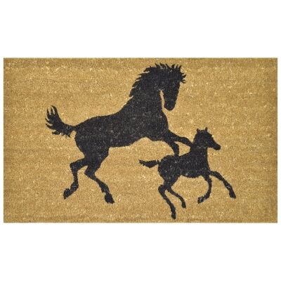 Mother & Child Horse Coir Doormat, 75x45cm