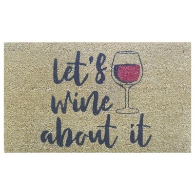 Let's Wine About It Coir Doormat, 75x45cm
