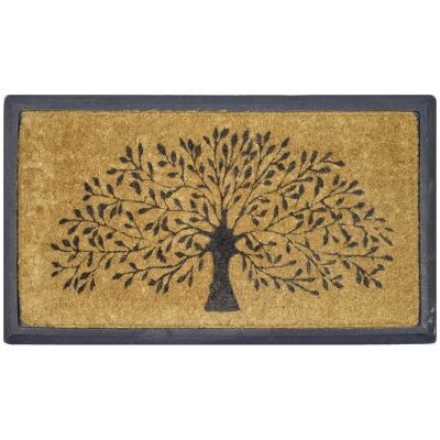 Tree of Life Coir & Rubber Doormat, 70x40cm
