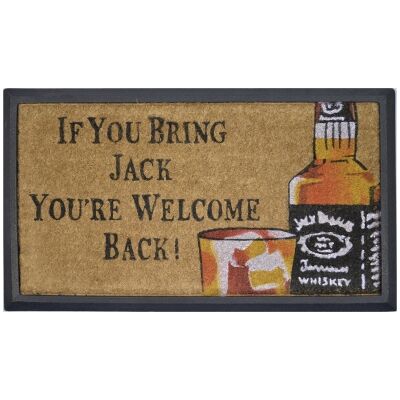 “Bring Jack, Welcome Back” Coir & Rubber Doormat, 70x40cm