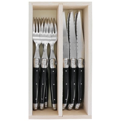 Andre Verdier Debutant Cutlery Set, 12 Piece, Black