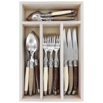 Andre Verdier Debutant Cutlery Set, 24 Piece, Choc