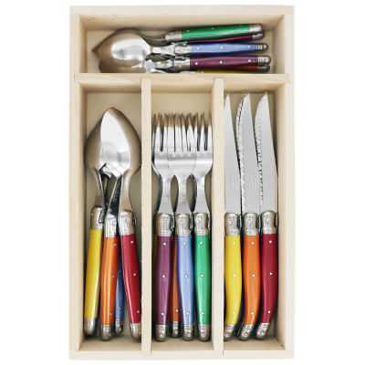 Andre Verdier Debutant Cutlery Set, 24 Piece, Floraison
