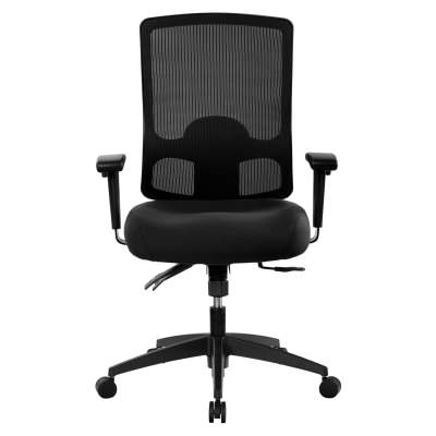Buro Tidal Mesh Back Fabric Office Chair with Arms, Black
