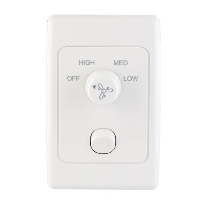 Hunter Fan 3 Speed Wall Controller with Light Switch