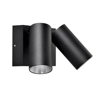 Elmira IP65 Exterior LED Security Light, 2 Head, 16W, CCT, Black