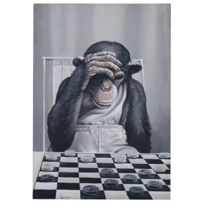 Monkey & Checkers Artwork, 122cm