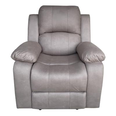 Hunsdon Leather Look Fabric Recliner Armchair, Truffle