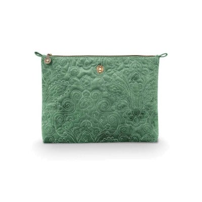 Pip Studio Cosmetic Purse Large Velvet Quiltey Days Green | Pip Studio the  Official website