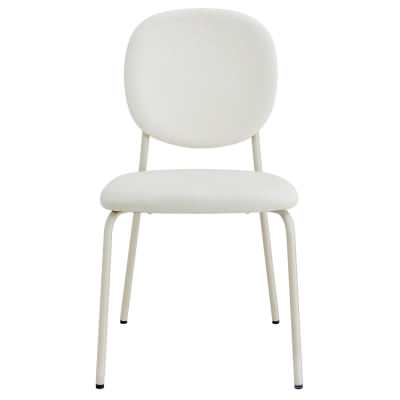 Margot Fabric Dining Chair, Set of 2, Cream / Cream
