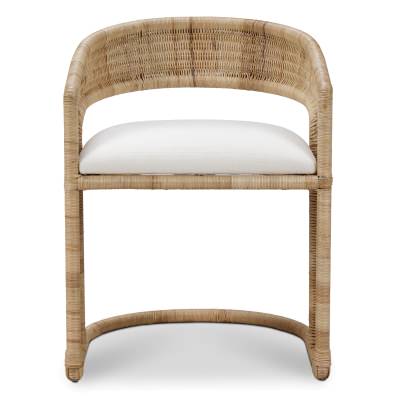 Stravax Rattan Dining Chair with Fabric Cushion