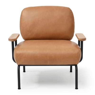 Mattia Leather Armchair, Tan