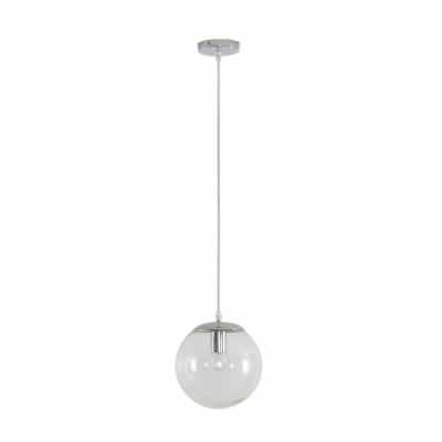 Bubble Glass Pendant Light, Small, Chrome / Clear