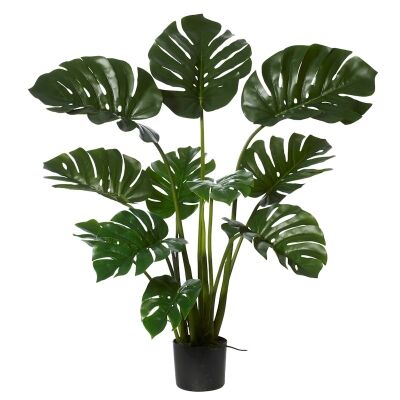 Potted Artificial Monstera Plant, 122cm