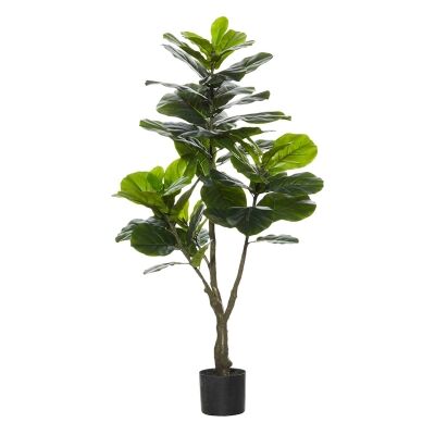 Potted Artificial Fiddle Leaf Fig Tree, Type A, 120cm