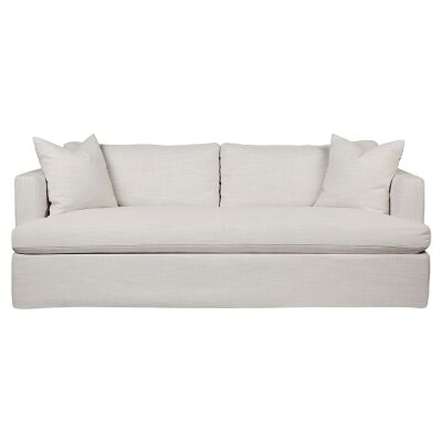 Birkshire Fabric Slip Cover Sofa, 3 Seater, Off White