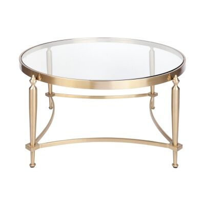 Jak Stainless Steel Round Coffee Table, 97cm, Gold