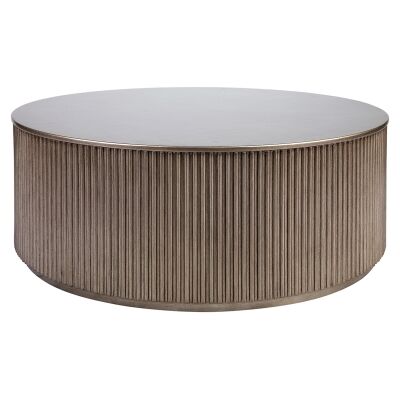 Nomad Round Coffee Table, 90cm, Antique Gold