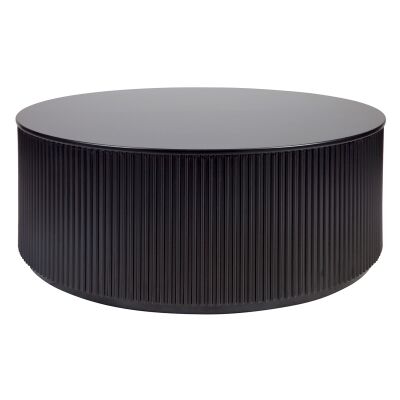Nomad Round Coffee Table, 90cm, Black