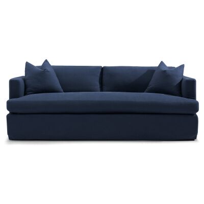Birkshire Fabric Slip Cover Sofa, 3 Seater, Navy
