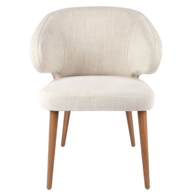 Harlow Linen Fabric Dining Chair, Oatmeal