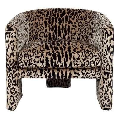 Kylie Fabric Occasional Armchair, Leopard