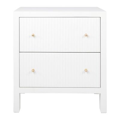 Ariana Bedside Table, Large, White