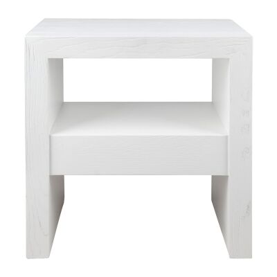 Axel OakTimber  Side Table, White