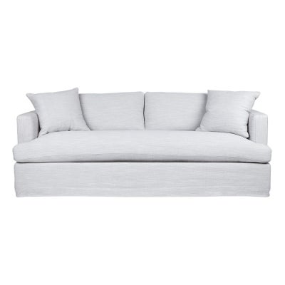 Birkshire Fabric Slipcover Sofa, 3 Seater, Grey