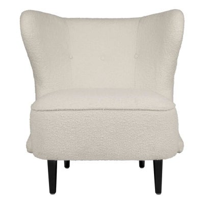 Abigail Boucle Fabric Occasional Chair, Off White