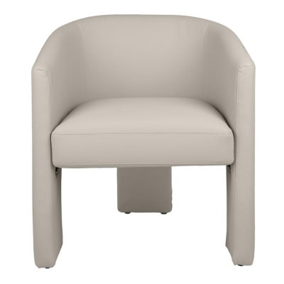 Kylie Vegan Leather Dining Tub Chair, Soft Grey