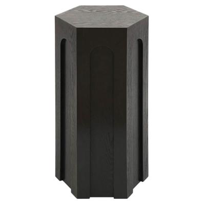 Winston Wooden Tall Side Table, Black