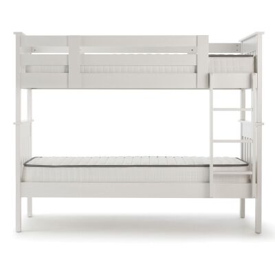 New England Wooden Bunk Bed, Single, White