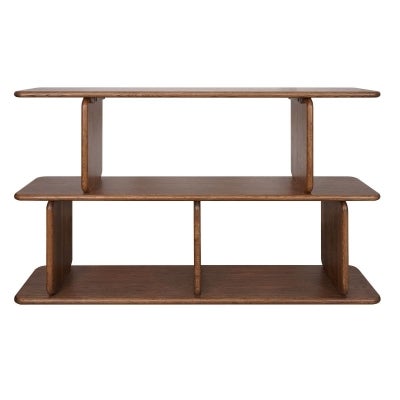 Tudor Oak Timber Display Shelf, Small, Walnut