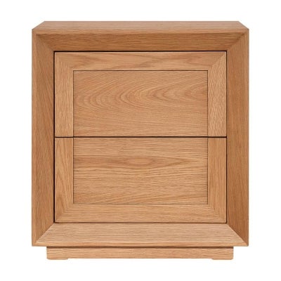 Balmain Wooden Bedside Table, Tall, Oak