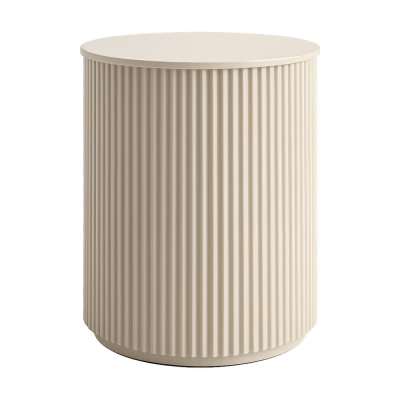 Nomad Round Side Table, Cream