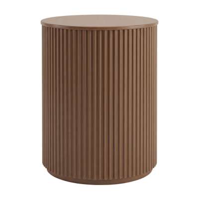 Nomad Round Side Table, Mocha