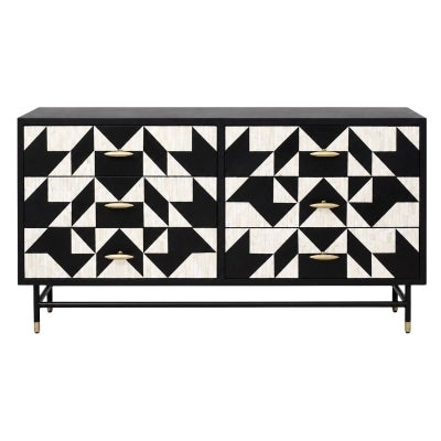 Huxton Bone Inlaid 6 Drawer Dresser