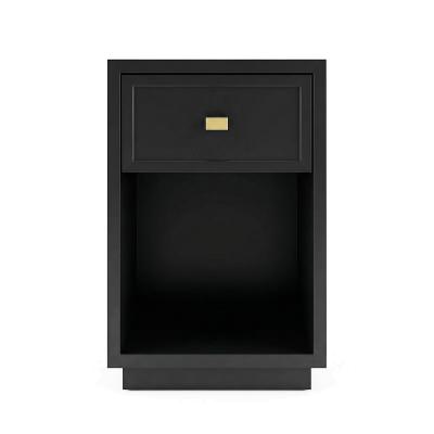 Logan Bedside Table, Petite, Black