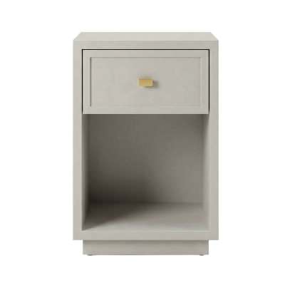 Logan Bedside Table, Petite, Grey