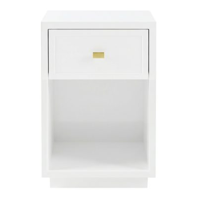 Logan Bedside Table, Petite, White