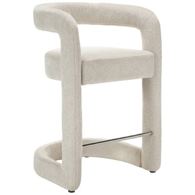 Avis Fabric Counter Stool, Beige