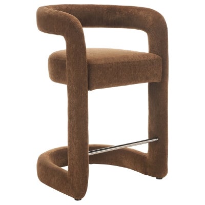Avis Fabric Counter Stool, Copper