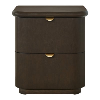 Lina Wooden Bedside Table, Smoked Oak