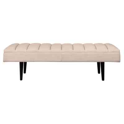 Central Park Fabric Ottoman Bench, 160cm, Fawn