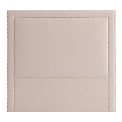 Manhattan Studded Fabric Bed Headboard, King, Fawn
